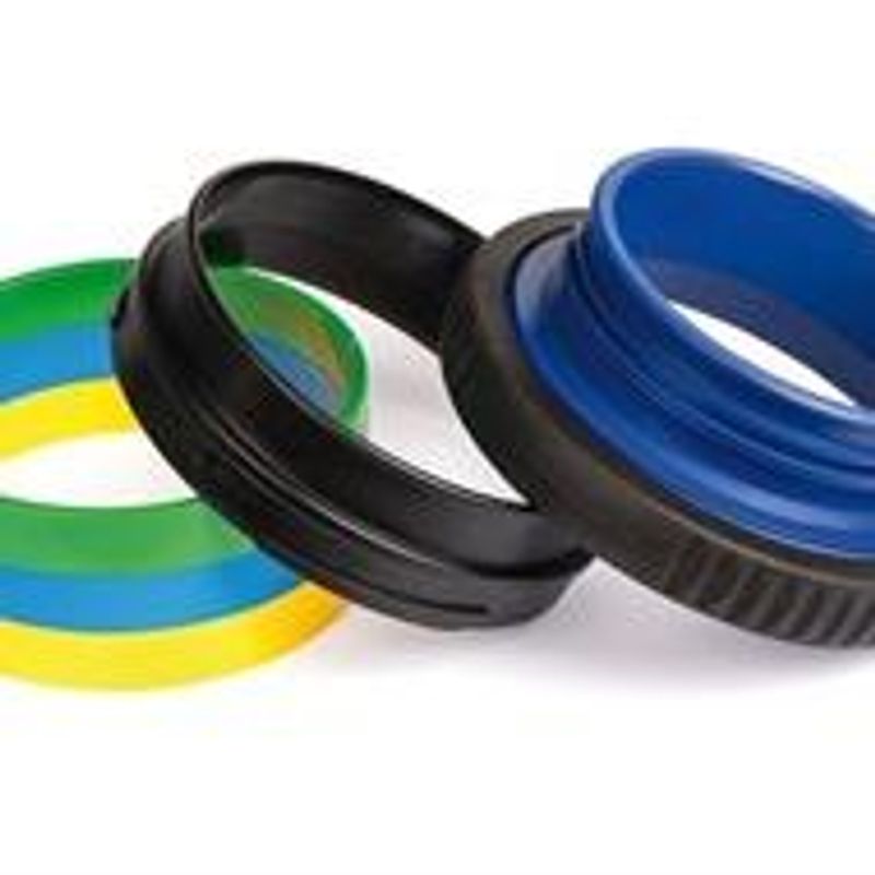 Sitech VIRGO sett m/PU ringer og sil. mansjetter